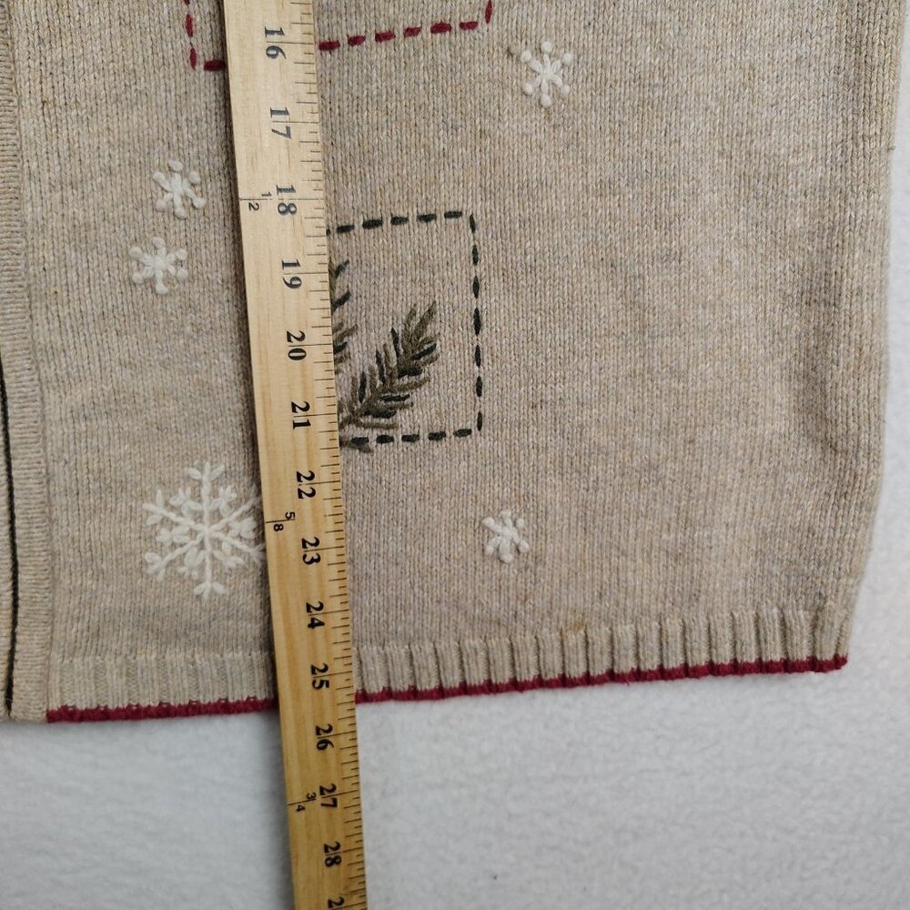 VTG Croft & Barrow Sweater Womens 2X Wool Blend Christmas Ice Skates - Picture 7 of 9
